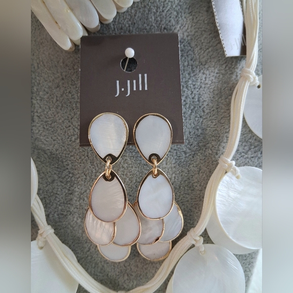 NWT J.Jill Necklace Pierced Earrings Bracelet Set - Picture 3 of 14